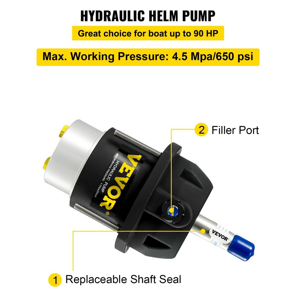 Kit de dirección hidráulica VEVOR fueraborda de 90 HP