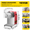 VEVOR Máquina cortadora de carne comercial 551 lb/h 850 W con cuchilla de 3,5 mm