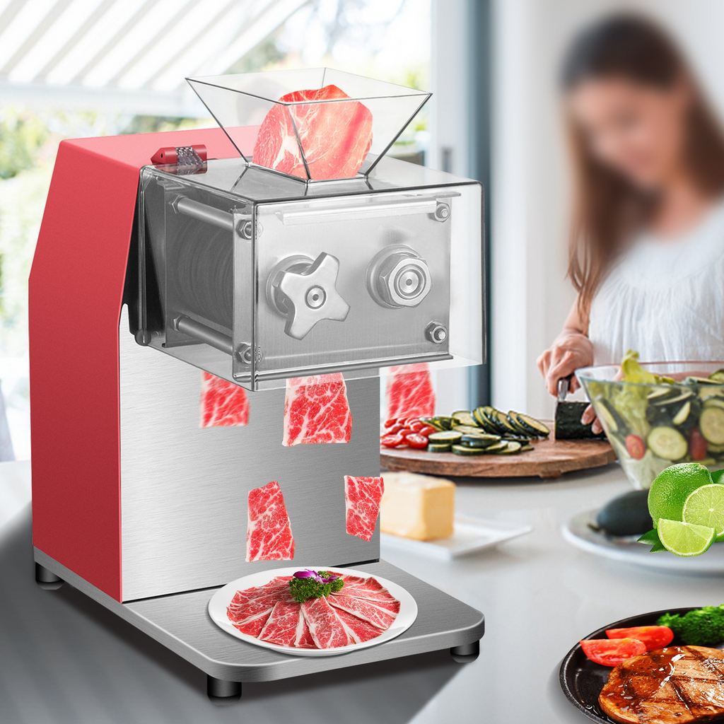 VEVOR Máquina cortadora de carne comercial 551 lb/h 850 W con cuchilla de 3,5 mm