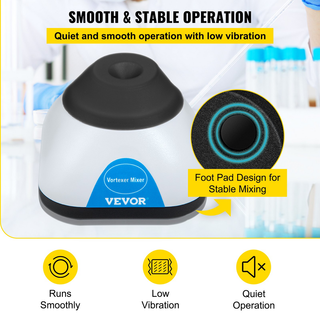 Mini mezclador de vórtice de 3000 RPM 50 ml diámetro orbital de 6 mm