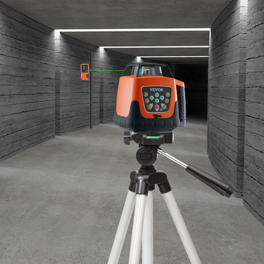 Nivel láser VEVOR 2000 pies de línea cruzada verde autonivelante de 360 grados