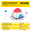 Mini mezclador de vórtice de 3000 RPM función táctil 50 ml diámetro orbital de 6 mm