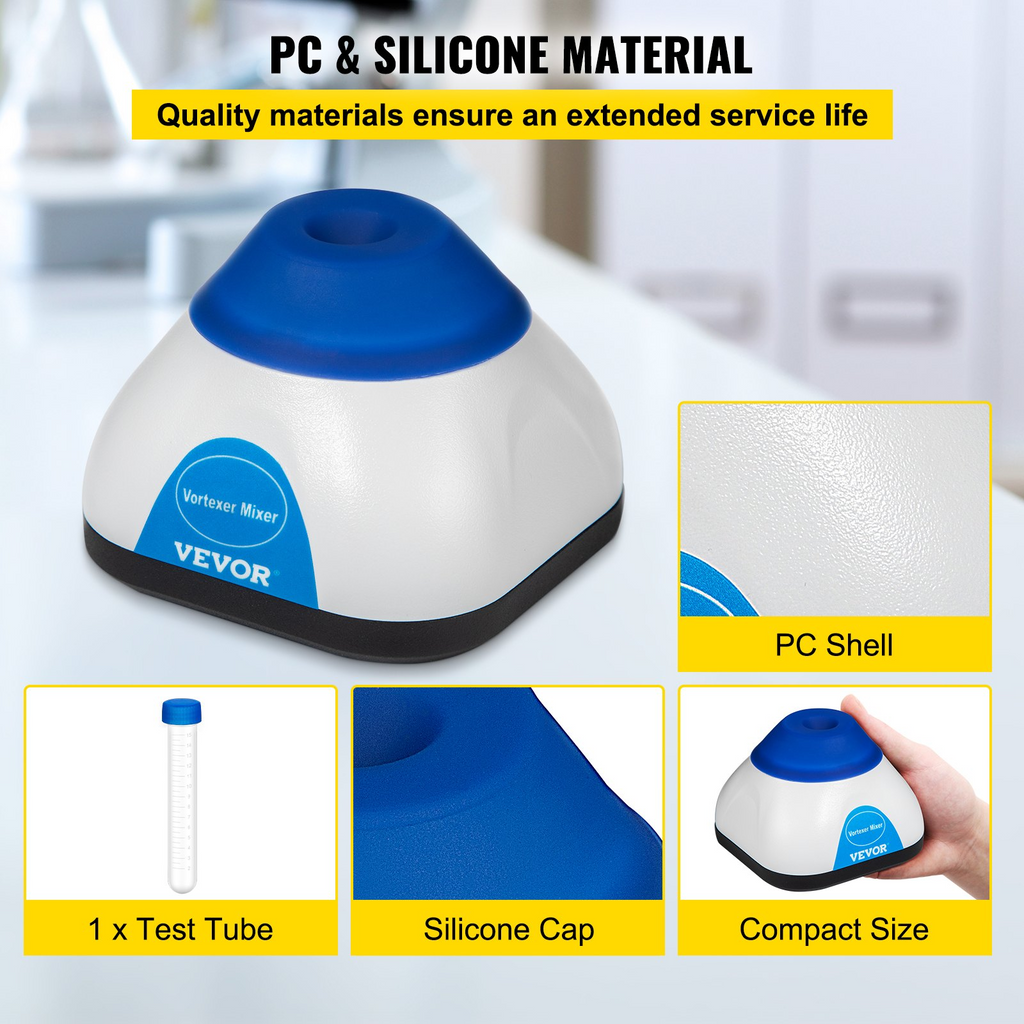 Mezclador de vórtice mini VEVOR agitador de 6000 RPM 50 ml para tinta de pintura de laboratorio