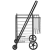 VEVOR Carrito de compras plegable con ruedas giratorias de 360° capacidad de 110 libras