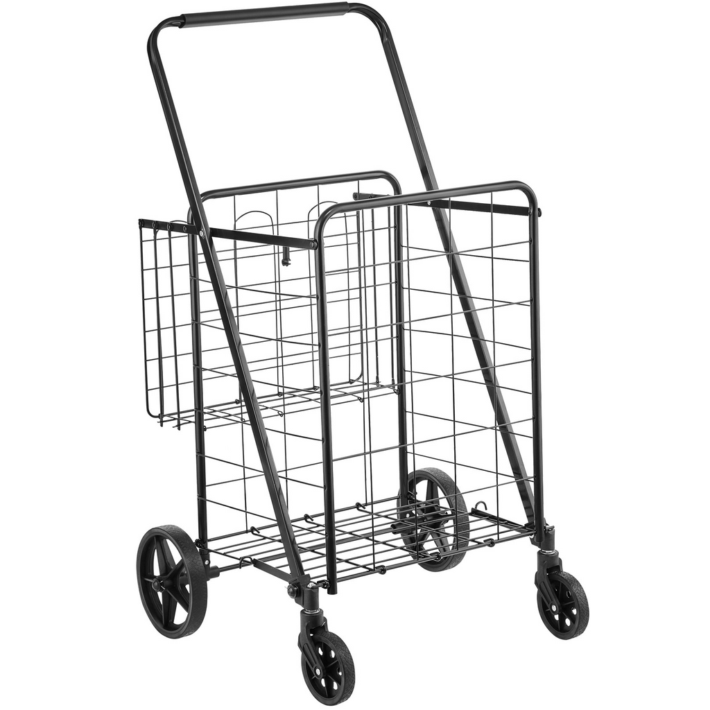 VEVOR Carrito de compras plegable con ruedas giratorias de 360° capacidad de 110 libras