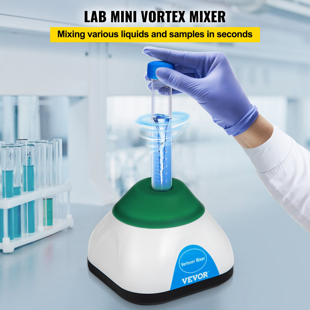 Mini mezclador de vórtice de 6000 rpm función táctil carga USB 50 ml diámetro orbital 6 mm