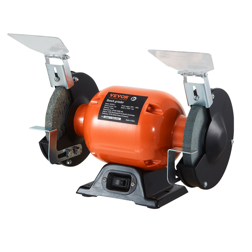 Amoladora de banco VEVOR 6 pulgadas con motor sin escobillas  2,1 A 3550 RPM