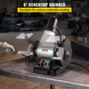 Amoladora de banco VEVOR de 6 pulgadas motor de 250 W y 1/3 HP con 3400 RPM y luz de trabajo