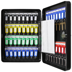 Caja de seguridad para 48 llaves caja de seguridad con combinación y cerradura 48 etiquetas de llaves de colores y una tarjeta de registro