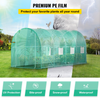 Invernadero de túnel portátil VEVOR de 15 x 7 x 7 pies con aros de acero galvanizado 1 viga superior 8 ventanas enrollables