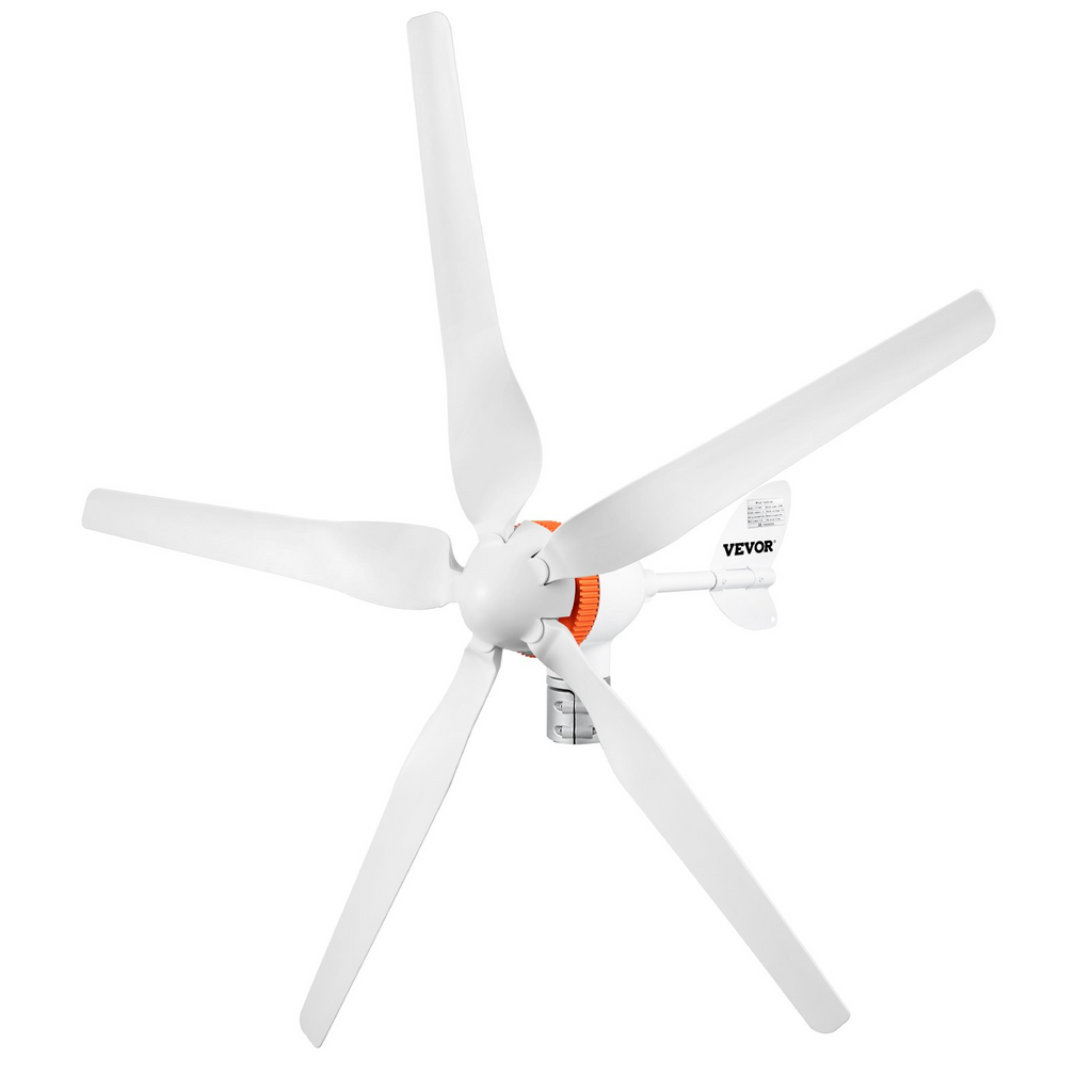Generador de turbina eólica VEVOR de 12 V/CA 500 W con controlador MPPT 5 aspas