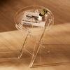 Mesa plegable de acrílico VEVOR con pata plegable en forma de X