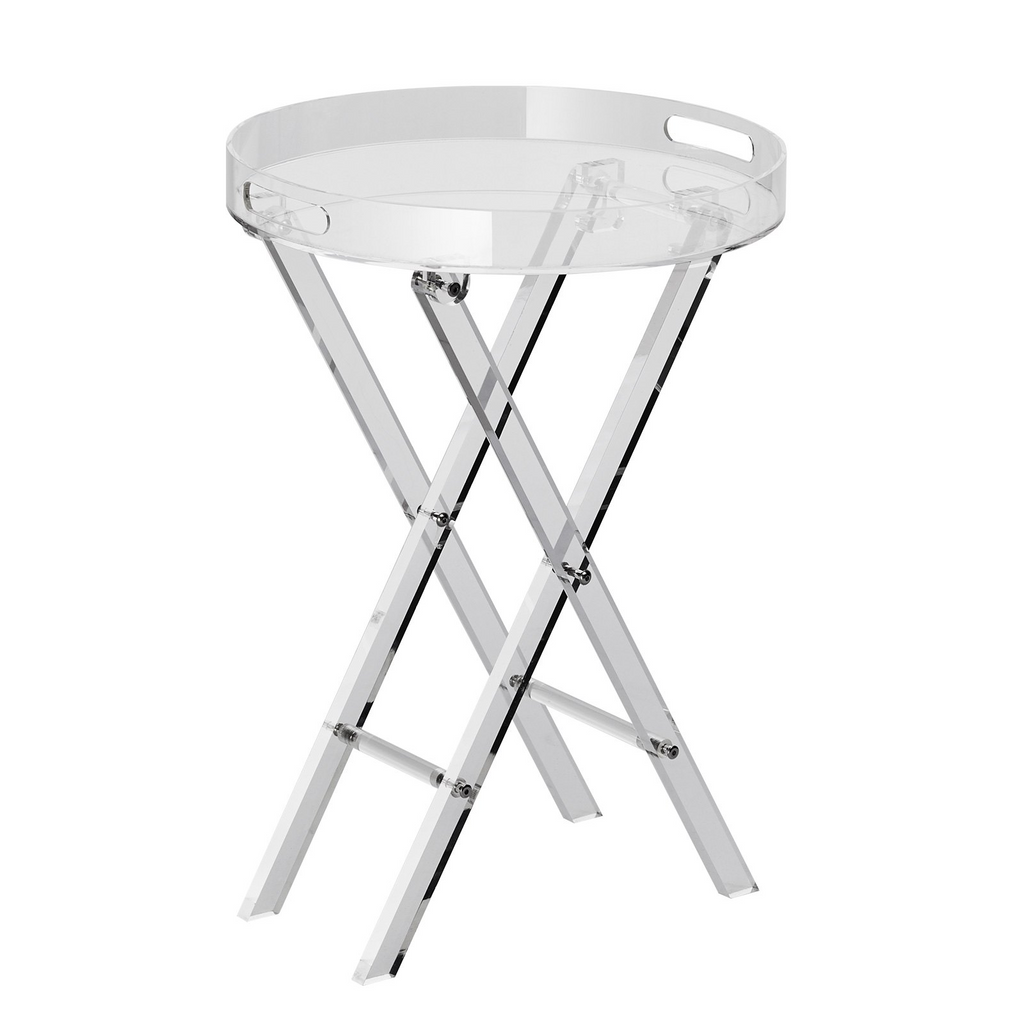 Mesa plegable de acrílico VEVOR con pata plegable en forma de X