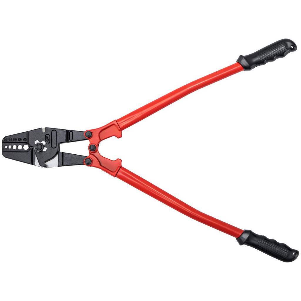 VEVOR - Crimpadora manual de 24 pulgadas herramienta de estampación de 5 cavidades de 1/16", 3/32", 1/8", 5/32", 3/16"