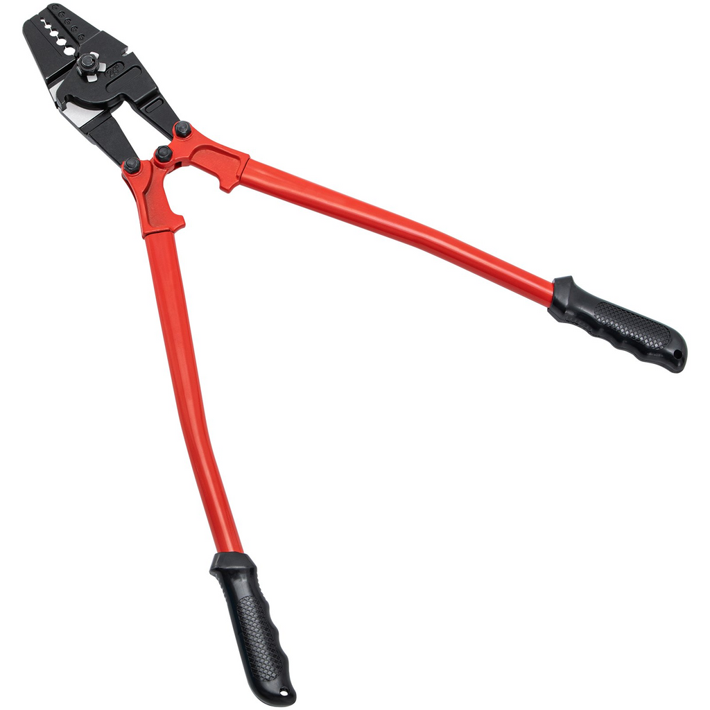 VEVOR - Crimpadora manual de 24 pulgadas herramienta de estampación de 5 cavidades de 1/16", 3/32", 1/8", 5/32", 3/16"