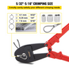 Crimpadora manual de 30 pulgadas herramienta de prensado para cables de acero de 5/32" 1/4" y 5/16"
