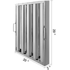 VEVOR Pack of 6 Hood Filters 19.5W x 19.5H Inch, 430 Stainless Steel 4 Grooves Commercial Hood Filters, Range Hood Filter for Grease Rated Commercial Kitchen Exhaust Hoods