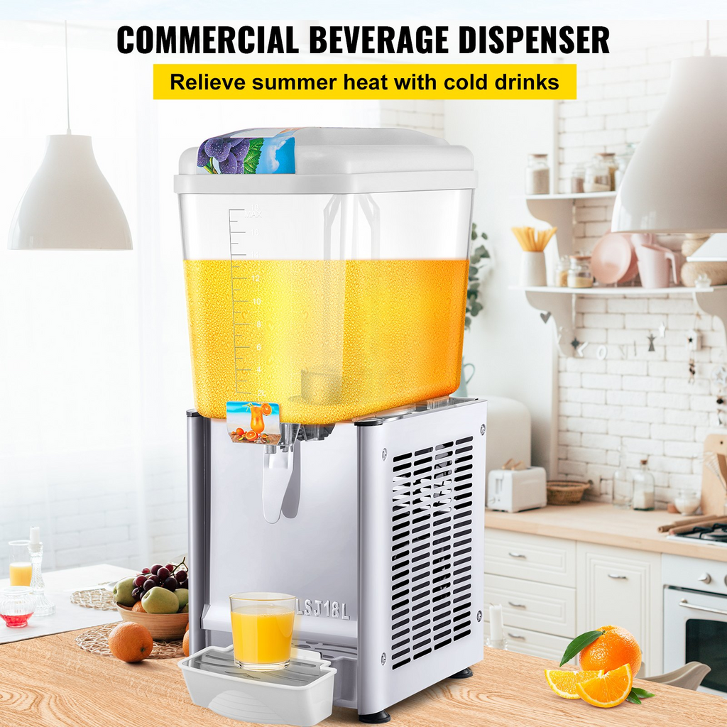 Dispensador de bebidas comerciales VEVOR de 1 tanque de 4,8 galones 200 W