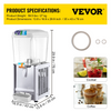 Dispensador de bebidas comerciales VEVOR de 1 tanque de 4,8 galones 200 W