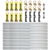 Kit de rieles de amarre para rieles eléctricos VEVOR de 5 pies que incluye 8 rieles de acero 2 ranuras individuales 8 juntas tóricas 8 amarres con anillo en D y 8 tapas de extremo