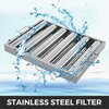 VEVOR Paquete de 6 filtros para campana extractora de acero inoxidable 430 de 19,5 x 15,5 pulgadas 5 ranuras