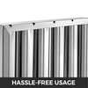 VEVOR Paquete de 6 filtros para campana extractora de acero inoxidable 430 de 19,5 x 15,5 pulgadas 5 ranuras