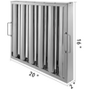 VEVOR Paquete de 6 filtros para campana extractora de acero inoxidable 430 de 19,5 x 15,5 pulgadas 5 ranuras