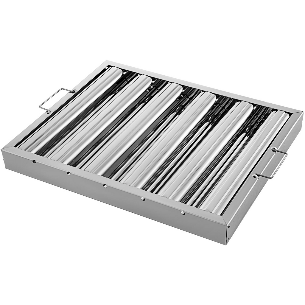 VEVOR Paquete de 6 filtros para campana extractora de acero inoxidable 430 de 19,5 x 15,5 pulgadas 5 ranuras