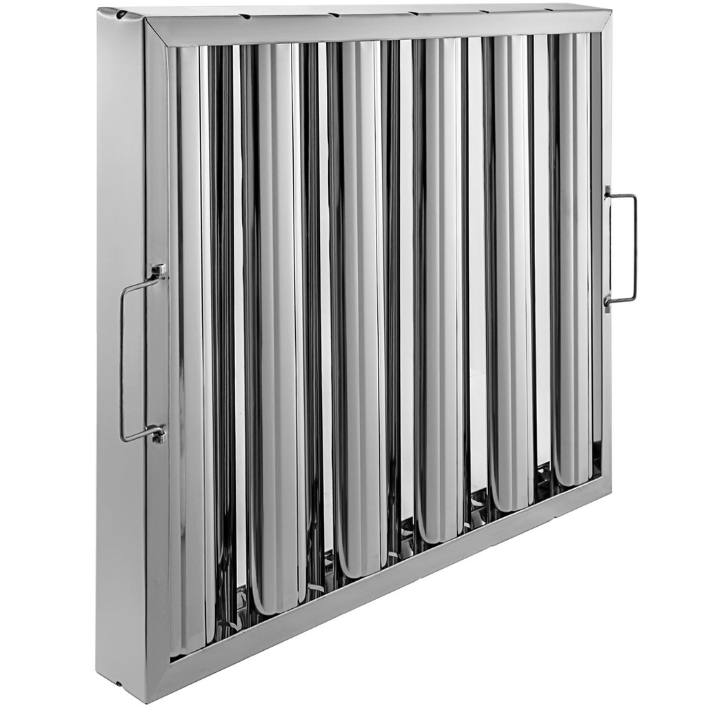 VEVOR Paquete de 6 filtros para campana extractora de acero inoxidable 430 de 19,5 x 15,5 pulgadas 5 ranuras