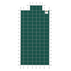 VEVOR - Cubierta de seguridad para piscinas rectangulares de 20 x 40 pies malla verde con escalones en el extremo central de 4 x 8 pies