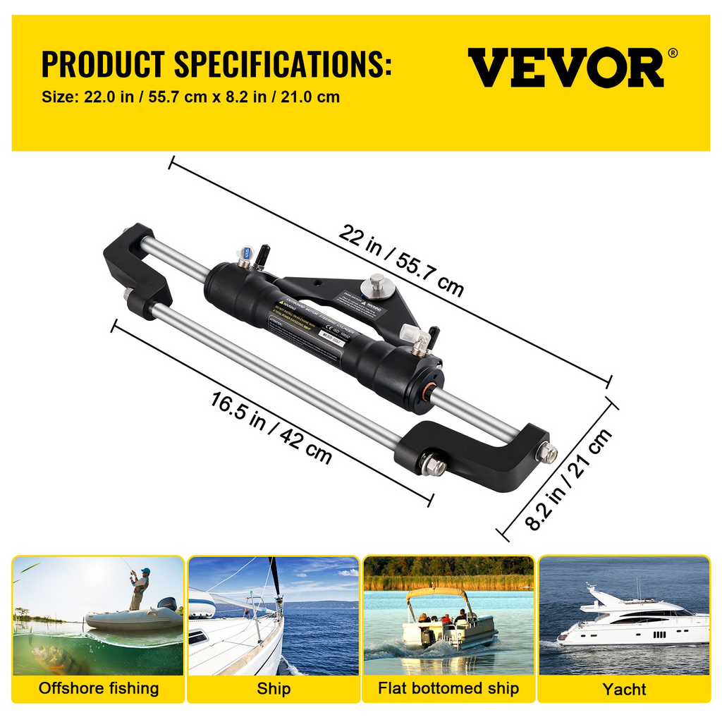 Cilindro de dirección hidráulica VEVOR de 300 HP