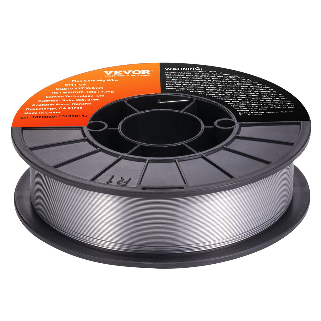 Alambre de soldadura MIG con núcleo fundente VEVOR E71T-GS 0,035" 10 lb