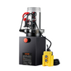 Bomba hidráulica VEVOR, unidad de potencia hidráulica de 8 cuartos, bomba de remolque de volteo de doble acción, caudal de 0,91 GPM, presión de alivio máxima de 3200 PSI, bomba hidráulica de 12 V CC
