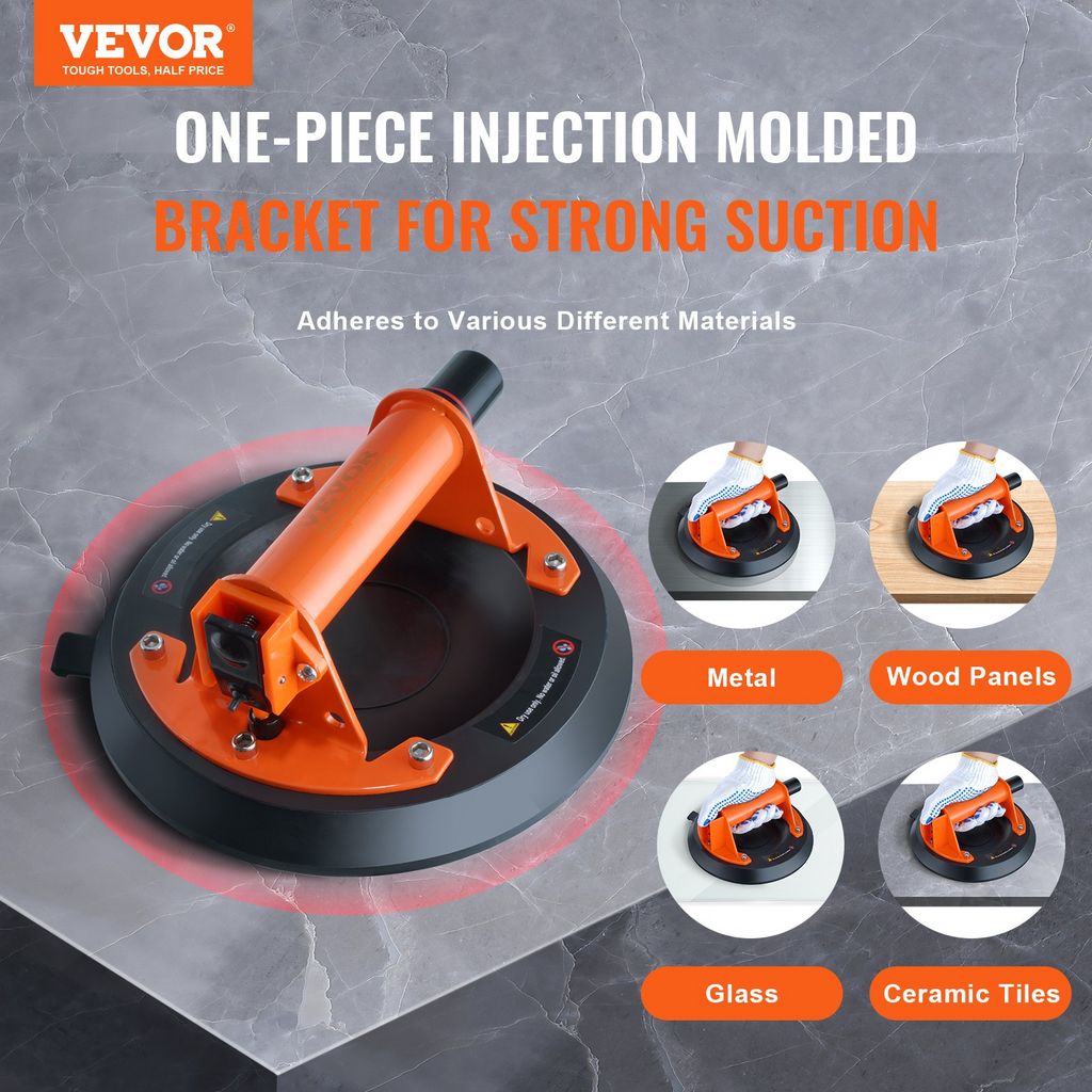 Ventosa de vidrio VEVOR paquete de 2 de 8" capacidad de carga de 615 lb