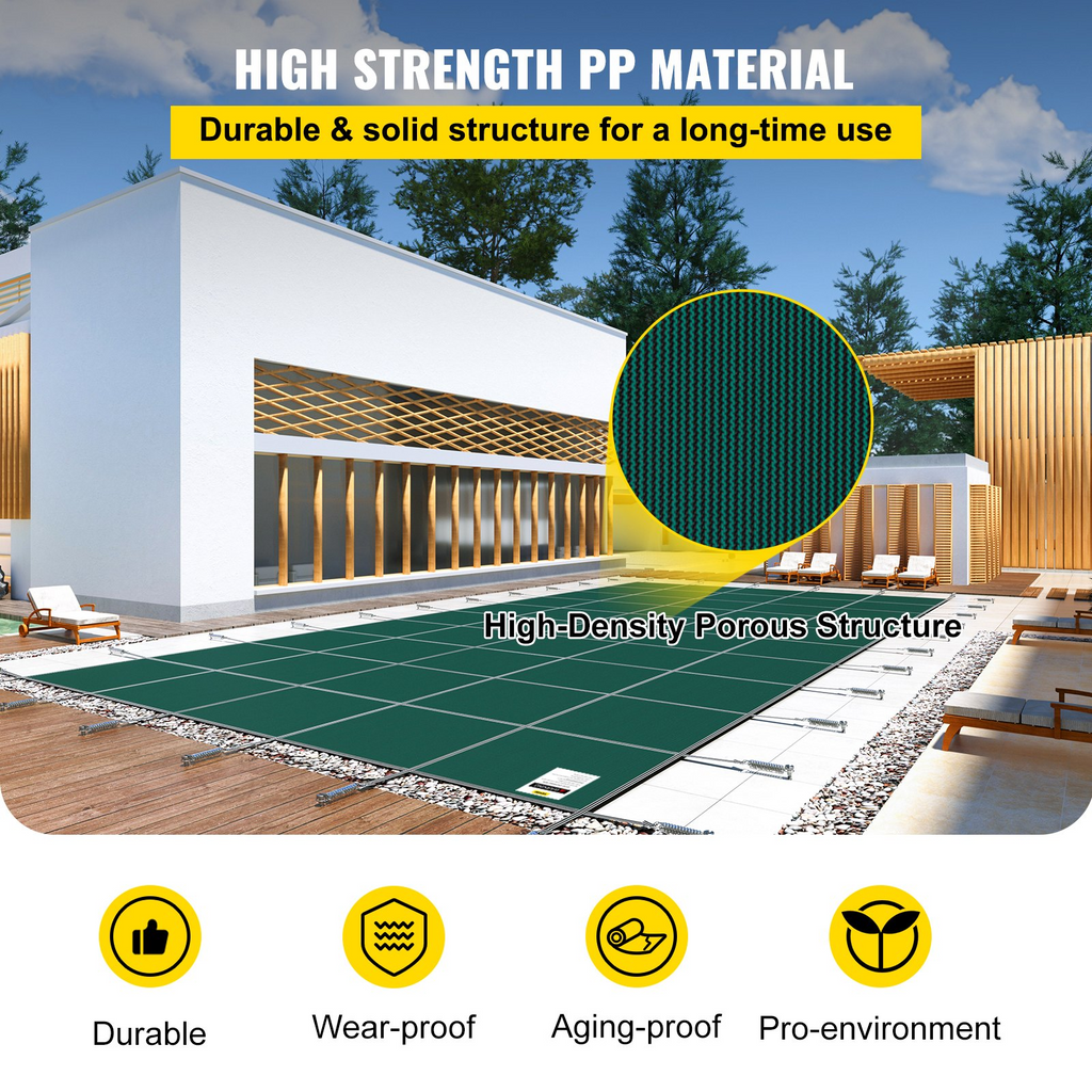 VEVOR - Cubierta de seguridad para piscinas enterradas (16 x 36 pies)