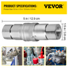 Acoplador de conexión rápida acoplamiento hidráulico 1/2" para minicargadoras VEVOR 1/2" NPT 8 pares 27.6 MPa (ISO 16028)