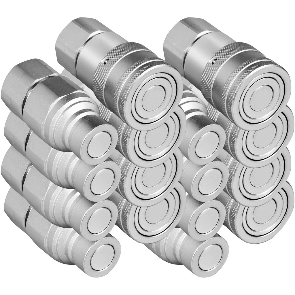 Acoplador de conexión rápida acoplamiento hidráulico 1/2" para minicargadoras VEVOR 1/2" NPT 8 pares 27.6 MPa (ISO 16028)