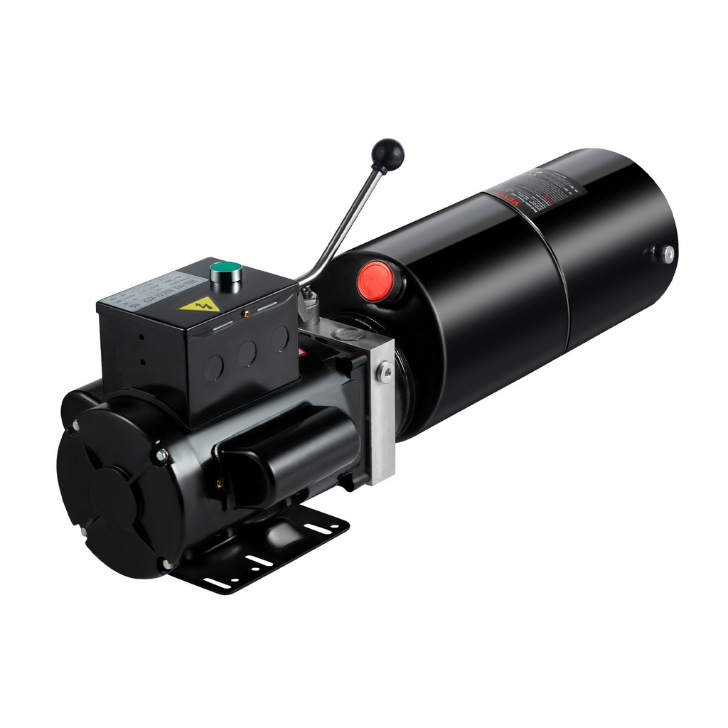 Bomba hidráulica VEVOR, unidad de potencia hidráulica de 10 cuartos, bomba de remolque de volteo de acción simple, caudal de 1,7 GPM, presión de alivio máxima de 3200 PSI, bomba hidráulica de 220 V CA para elevación de automóviles