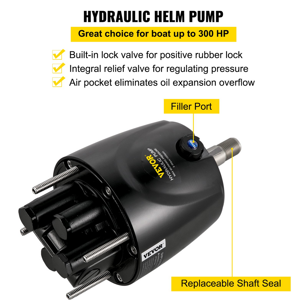 Kit de dirección hidráulica para fueraborda VEVOR de 300 HP