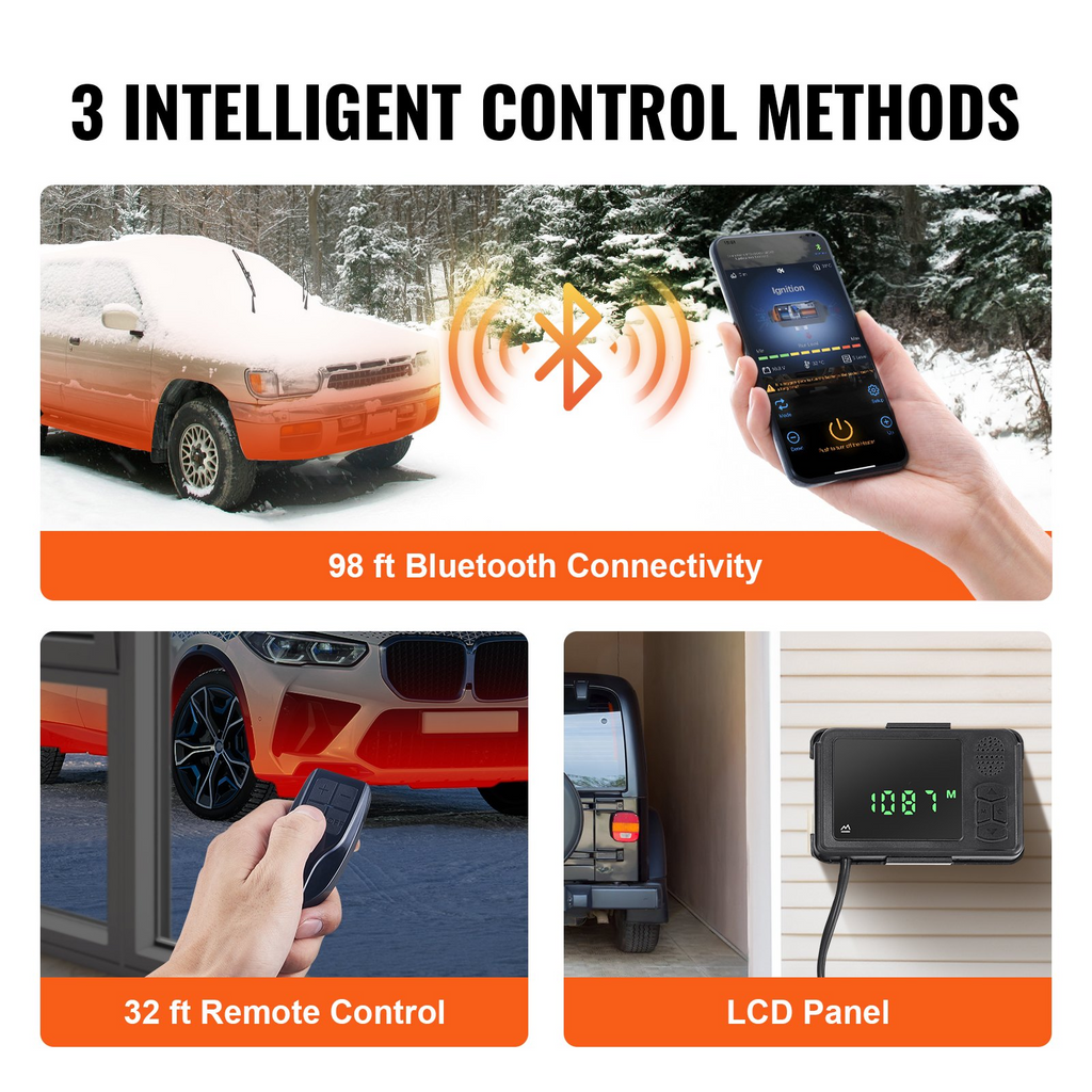 VEVOR - Calentador de aire diésel con control por aplicación Bluetooth 12 V 5 kW