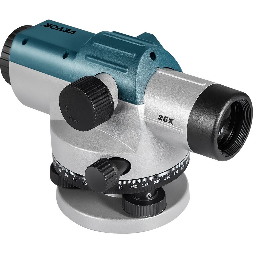 Nivel óptico automático VEVOR 26X IP54  Precisión de nivelación 1/16 "a 100 pies