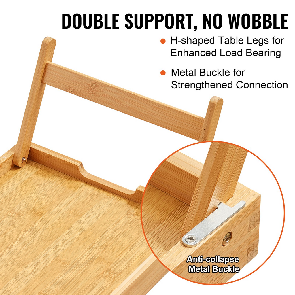 VEVOR Mesa de cama con patas plegables 15,7 "x 11"