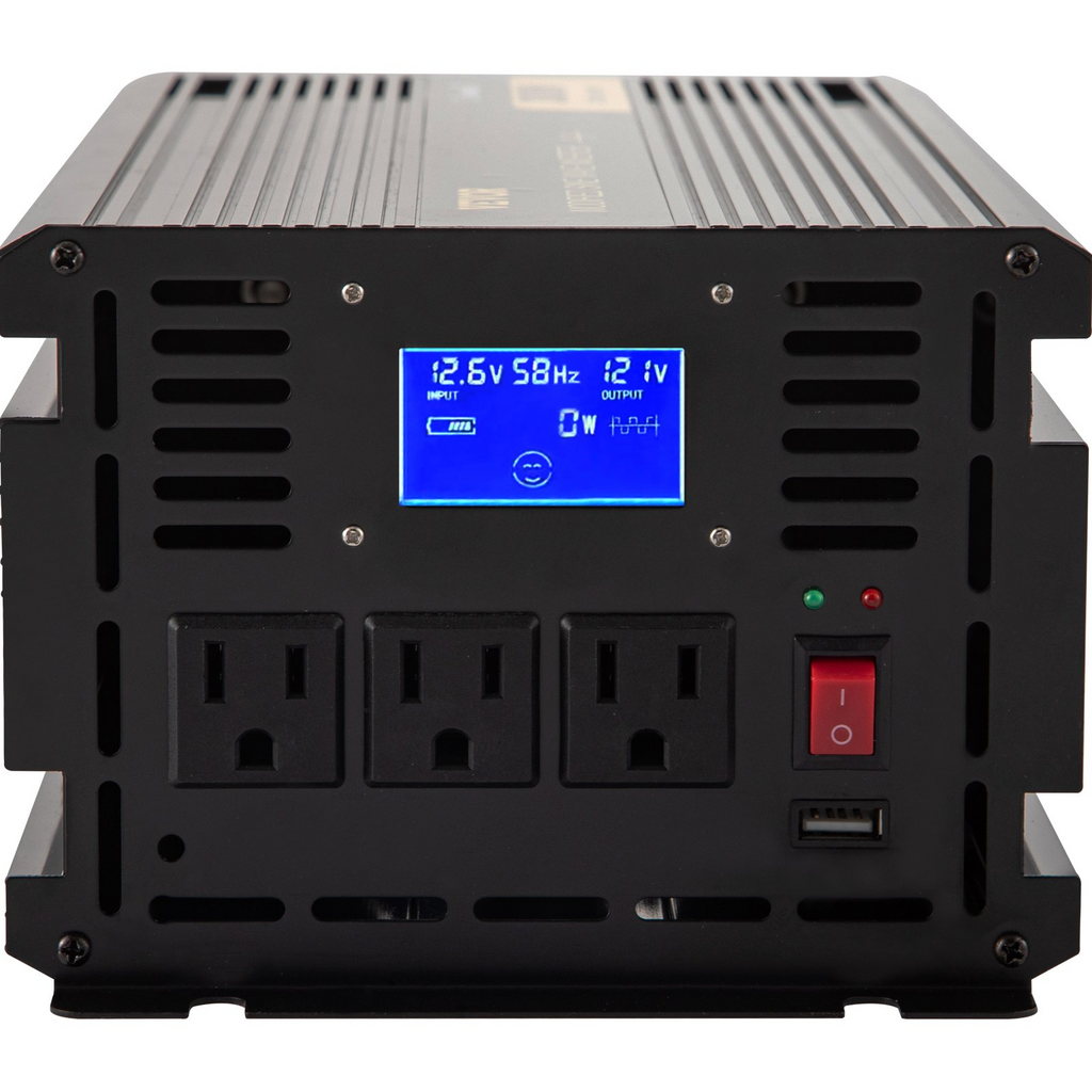Inversor de corriente VEVOR 2000 W de CC de 12 V a CA de 120 V para automóvil