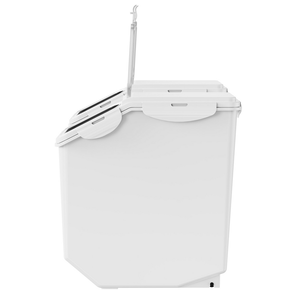 Contenedor de almacenamiento de ingredientes de 15 l con 2 tazas medidoras tapa hermética 2 piezas/juego