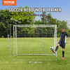 VEVOR - Entrenador de rebote de fútbol equipo de entrenamiento de fútbol de hierro de 8 x 6 pies