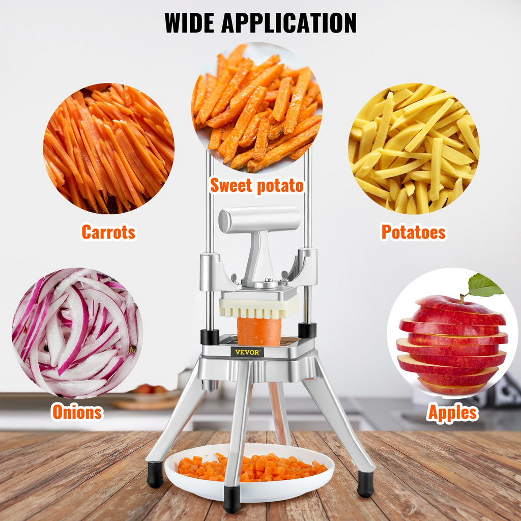 VEVOR Picadora de frutas y verduras comercial cuchilla de 1/4"