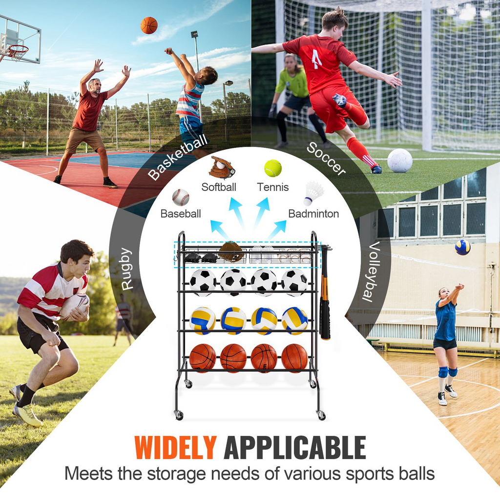 VEVOR - Soporte para baloncesto de entrenamiento con ruedas de 4 capas