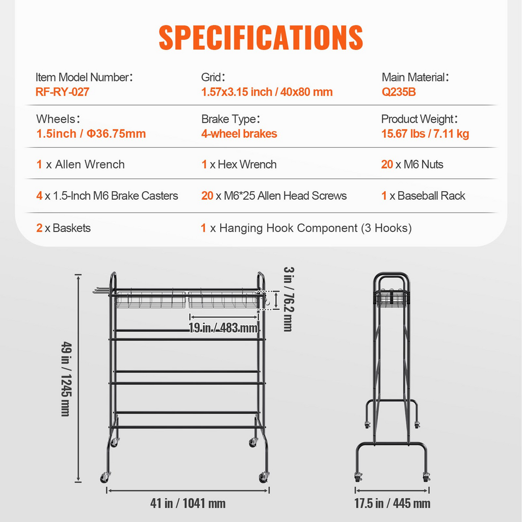 VEVOR - Soporte para baloncesto de entrenamiento con ruedas de 4 capas