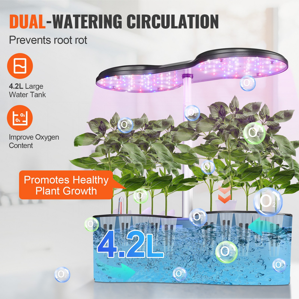 Sistema de cultivo hidropónico VEVOR de 12 cápsulas tanque de agua de 4,2 l