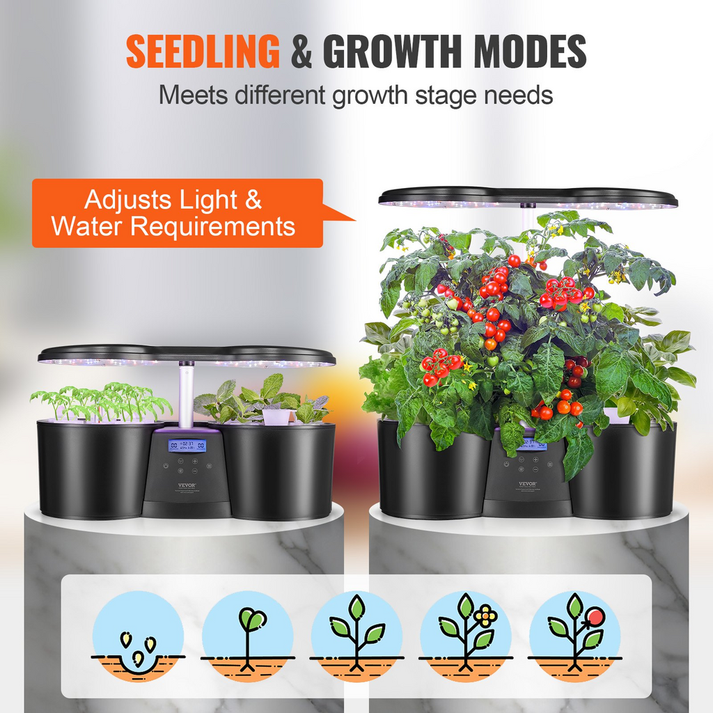 Sistema de cultivo hidropónico VEVOR de 12 cápsulas tanque de agua de 4,2 l